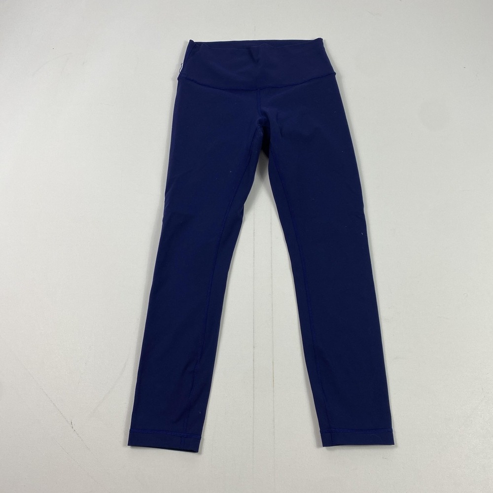 Lululemon Pants Womens 6 Blue High Rise Legging Yoga Athletic Stretch Activewear
